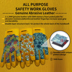 MSUPSAV Puncture Resistant Gardening Gloves,Garden Work Glove,Blue,Medium