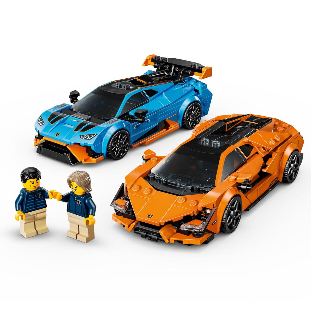 LEGO Speed Champions Lamborghini Revuelto & Huracán STO Car Toys - Building Toy for Pretend Play for Boys & Girls, Ages 10+ - Model Car Kit Display - Gift Idea for Kids - 77238