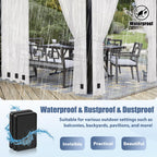 16pcs/52oz Outdoor Curtain Weights, Upgraded Heavier-Duty Waterproof Curtain Magnets Weights Outdoor, for Home Patio Drapery, Shower, Flags, Tablecloth to Stop Heavy Wind (Black, 8pairs)