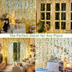JMEXSUSS Vine Curtain Lights, 200 LED Vines with Fairy Lights for Bedroom