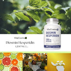 VitaCosmoX Diosmin Hesperidin 1200 mg Complex, 180 Capsules, Citrus Bioflavonoids Rich Fruit Extract, 100% Vegetarian, Non-GMO & Gluten Free Diosmin Supplement with Max Strength