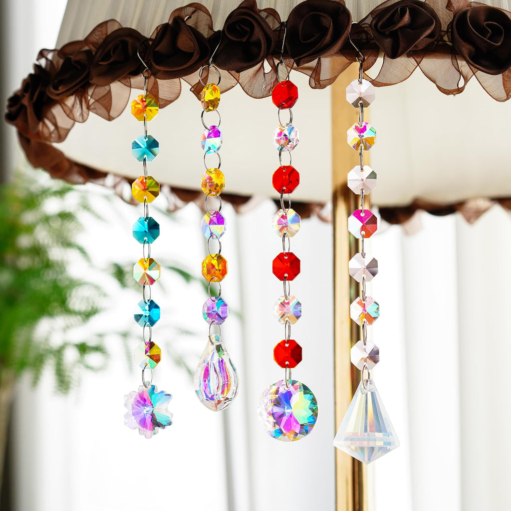 164 Pcs Sun Catchers Kit for Adults, Crystals Chandelier Prism Replacement