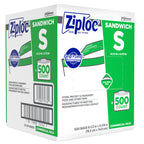 SC Johnson Professional Ziploc Brand Sandwich Bags, Food Storage Ziploc Brand Bags, Easy Open Tabs, Commercial Pack, 500 Count Box, for Professional Use Only