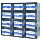 JMU Black Dental Bibs Disposable 1500, 2-Ply Paper 1-Ply Film, 13"x 18"