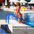 2 Pack Neoprene Pool Handrail Covers, 8 Foot Swimming Pool Hand Railing Covers with Enhanced Zipper Slip Resistant Anti-Scald Safety Rail Grip Handles Sleeve for Inground Swimming Pool Ladder Handles