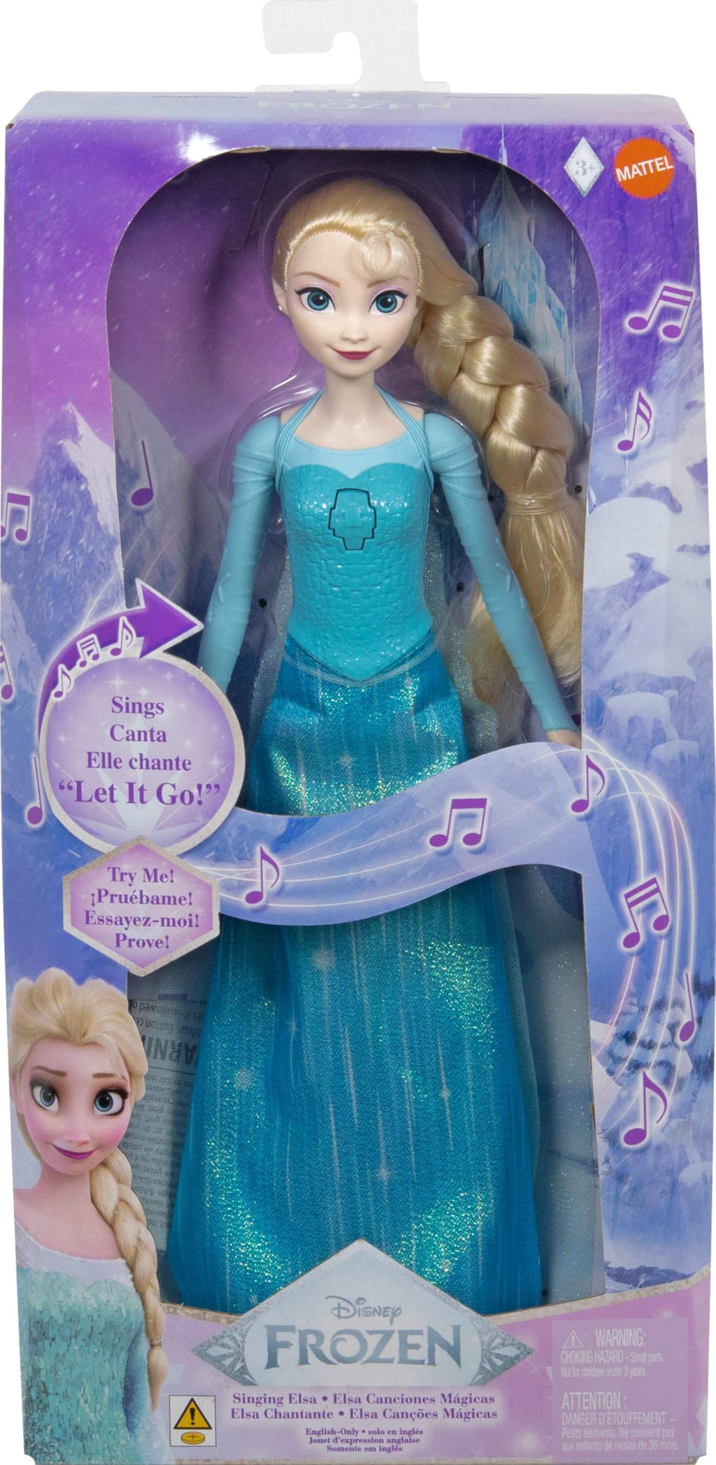 Mattel Disney Frozen Toys, Singing Elsa Doll in Signature Clothing, Sings “Let It Go” from The Disney Movie Frozen