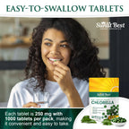 Sunlit Best USDA Organic Premium Chlorella Tablets 1000 Count | 100% Pure Chlorella Superfood Supplement High in Protein, Chlorophyll, Vitamins, & Minerals | Supports Good Health, Wellbeing