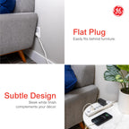 GE Surge Protector Power Strip, 10 Ft Extension Cord, 6 Outlet Extender