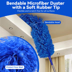 Dusters for Cleaning, Duster with Extension Pole 7 in 1 Kit, Ceiling Fan Cleaner Duster Cobweb Duster, Long Dusters for High Ceilings, Microfiber Dusters for Ceiling Fan, Blinds and Furniture