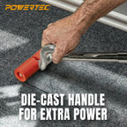 POWERTEC Extendable Floor and Wall Roller for Vinyl Flooring, Tile & Linoleum Roller with Extendable 17" to 27" Handle, 7.5" Wide for LVP, Veneer, Carpet, Wall Coverings, 1PK (71033V)