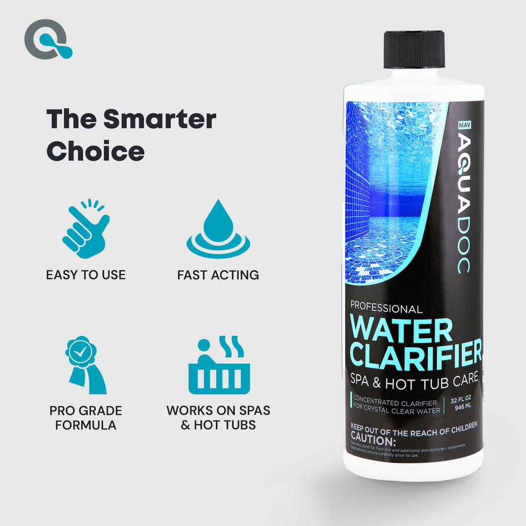 MAV AquaDoc Spa Clarifier & Hot Tub Clarifier for Fast Acting Cloudy Water Treatment - The Spa Clarifier Hot Tub Owners Love - 32 oz (2-Pack)
