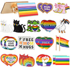 Kigeli 15/30/45 Pcs Pride Enamel Pins Bulk, Lgbtq Rainbow Progress Flag Lapel Pin Set, Gay Bi Trans Lesbian Ally Goose Frog Heart Brooch for Backpack Jacket, Pride Month Party Favors Gift(30 Pcs)
