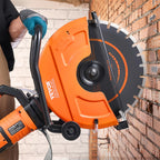 VEVOR Electric Concrete Saw, 16 in, 3200 W Motor Circular Saw Cutter with Max. 6 in Adjustable Cutting Depth, Wet Disk Cutter Includes Water Line, Pump and Blade, for Stone, Brick
