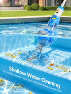LanOcean 2026 Newly Cordless Pool Vacuum for Inground Pool, Flow Adjustable, Transparent Brush Head–Visible Cleaning, 19 GPM Powerful Suction Handheld Pool Vacuum for Above Ground Pool, 70Mins Runtime