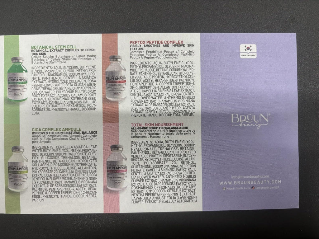 BRÜUN SC - Control Botanical Stem Cell Ampoule - Korean Serum Booster for Face and Body Skin Care Serum 1.18 fl.oz