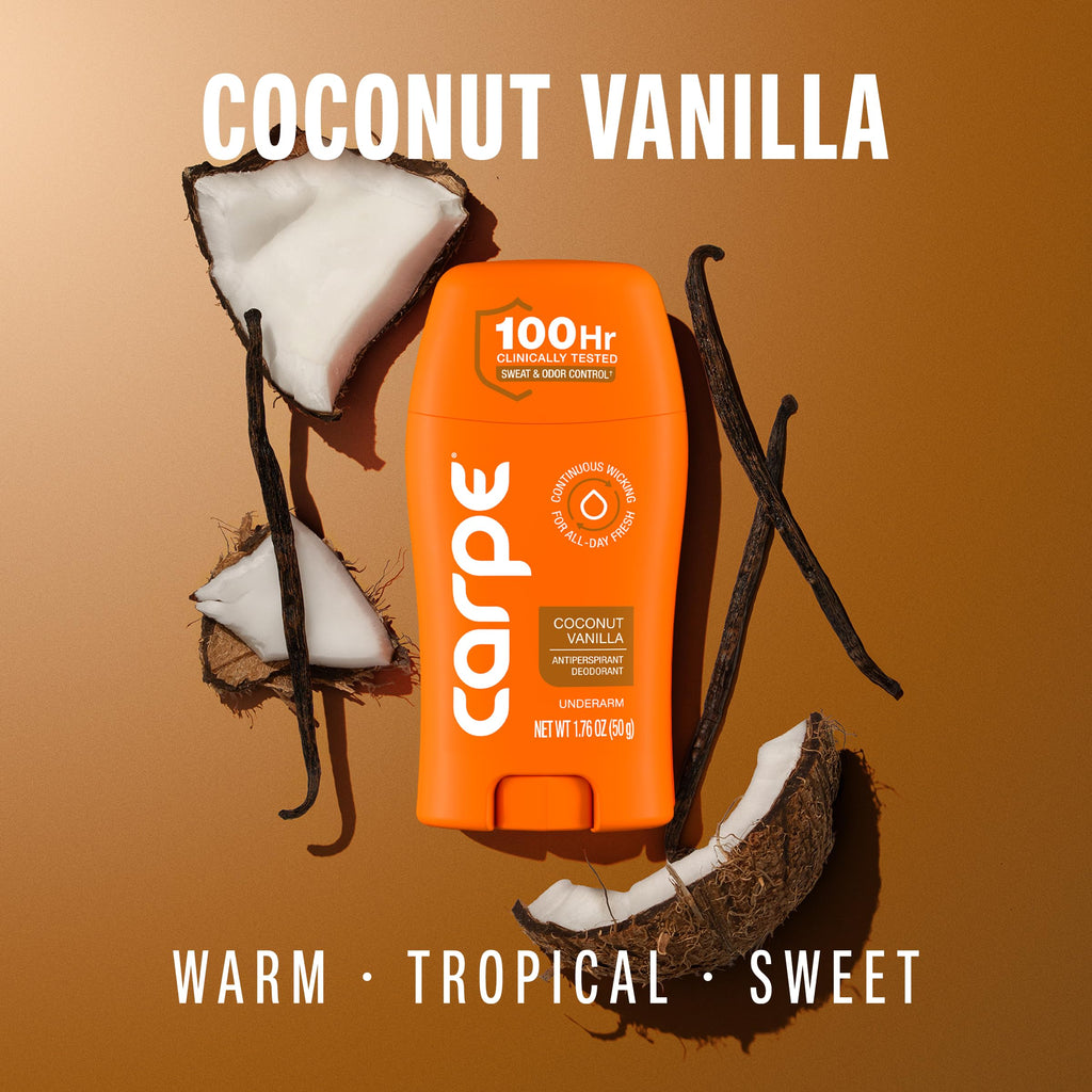 Carpe 100-Hour Antiperspirant Deodorant for Women - Coconut Vanilla