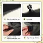 Barydat 400 Pcs Black Shade Cloth Plastic Clips Round Sunshade Net Fixing Clip Fabric Clips for Garden Anti Bird Netting Greenhouse Outdoor Agricultural Netting Fabric Accessories