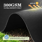 UIRWAY 21FT Round Pool Liner Pad for Above Ground Pools, [2026 New Pool Pad 300G/M² Thicker] Puncture Proof Heavy Duty Pool Ground Mat Under Pool Pad, Pools Bottom Liner Protector, Extend Liner Life