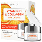 Skin 2.0 Vitamin C & Collagen Face Moisturizer – Hydrating Anti Aging Cream for Smooth & Radiant Skin, Firms & Revives Dull Complexion – Dermatologist Tested, Korean Skin Care, Clean Beauty – 2 Pack