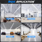 SHOPLED 8FT Shop Light 100W 15000LM 6500K | 12-Pack Linkable V-Shape Led Shop Light | Plug & Play T8 Tube Lights for Garage, Warehouse, Basement | Ultra Bright Energy-Saving Commercial Lighting ETL