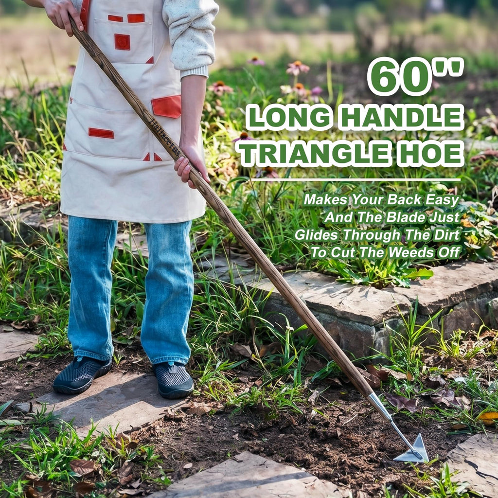 Haliaeetus Triangle Hoe, 60'' Scuffle Hoe Keeping Your Back from Tiring Out
