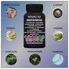 11-in-1 Nootropic Supplement: Supports Memory & Cognition - 100mg Ginkgo 150mg Bacopa 300mcg Huperzine 200mg L-Theanine 150mg L-Tyrosine & Bioactive B-Complex w/ 5-MTHF - 1,100mg+ Serving - 60 Count