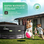 UIRWAY 21 Ft Round Pool Cover with Reflective Strips, Swimming Pool Cover for Above Ground Pools, Solar Cover Including Rope Tie and Luminous Ground Nails, PU Tarp Snug Fit for UV Protected