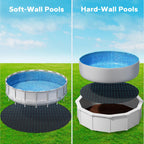POOLHACKER 12 ft x 24 ft Rectangle Pool Liner Pad, [2026 New Pool Pad 9.4 oz/yd² Heavy-Duty] Rectangle Pool Liner Pad for Above Ground Pools, Prevents Punctures, Effortless to Install