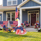 Abbylike 4th of July Porch Goose Outfit Patriotic American Flag Red Blue White Lawn Goose Clothes Fits 23 Inch Cement Statue Geese Costume for 250th Independence Day Outdoor Garden Yard Patio Decor