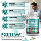 Clean Nutraceuticals St Johns Wort Rhodiola Rosea Holy Basil Ashwagandha - Mood Support for Women and Men with Vitamin C & Black Pepper Extract - 90 Caps