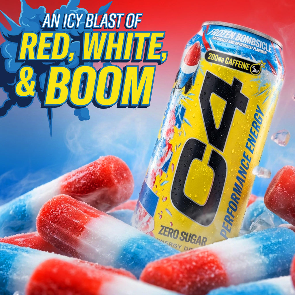 C4 Performance Energy Drink with Zero Sugar, Frozen Bombsicle, 12pk