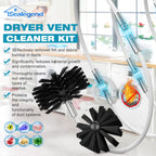 Sealegend 30 Feet Dryer Vent Cleaner Kit, Lint Remover, 2×Upgraded Flexible Quick-Snap Brush with Drill Attachment, Extends Up to 30 Feet for Easy Cleaning, Works with/Without a Power Drill