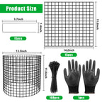 5 Pack Plant Protectors from Animals, 13x12" Plant Cages for Outdoor Plants