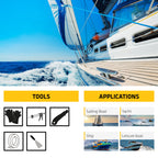 SIKA Sikaflex-291, Black, Fast Cure Marine Adhesive and Sealant, Polyurethane for Boats, Waterproof, Paintable, 10.1 fl. oz Cartridge