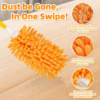 Nicemiya 8 Pack Reusable Duster Refills Compatible with Swiffer Hand Duster, Washable Microfiber 360 Heavy Duty Dusters Refills for Dusting Cleaning(Include 1 Handle & Laundry Bag)