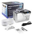 LifeBasis Ultrasonic Cleaner, Professional 45kHz Ultrasonic Jewelry Cleaner 20 Ounces (600ML) with Digital Timer, Watch Holder Ultrasonic Glasses Cleaner for Rings, Coins, Watches, Dentures, Silver