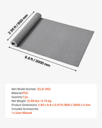 VEVOR Drainage Mat, 3 x 10 ft, PVC Non Slip Commercial Floor Mat, Wet Area Water Drain Splash Matting Hollow Doormat Roll, for Outdoor Indoor Restaurant Swimming Pool Patio Bathroom Washroom, Gray