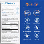 Medagel HISTAsolv Extra Strength DAO Enzyme Supplement for Histamine Food Intolerance - Eases Digestive Discomfort - Patented Tech - Made in Austria - 30 Pack