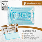 1000 5.25 x 10 Self Sealing Sterilization Pouches - Autoclave Sterilizer Bags Pouch for Sterilizing Dental Medical Instruments and Cleaning Tools - Latex-Free, Color Changin Indicator by PlastCare USA