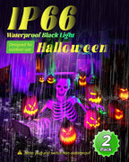 2 Pack 50W LED Black Light, Waterproof Blacklight for Glow Party, Halloween