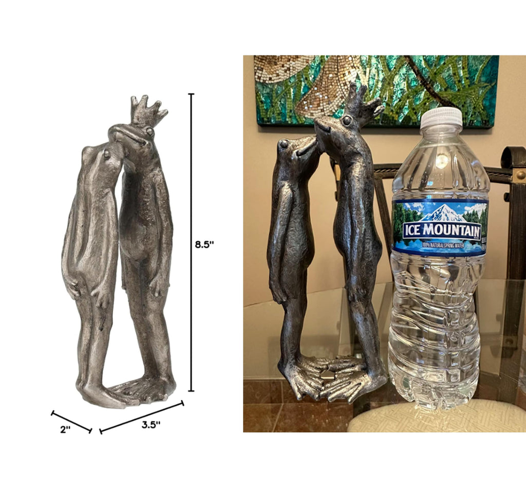 Frog Decor Garden Statue Decor Outside - Artgenius Couple Kissing Statue Outside Frog Figurines for Yard Patio Lawn Decorations Couple Frogs Front Yard Decorations Outdoor 3.6"2.1"8.7" LC Lcdecohome