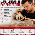 BISON LIFE Black Safety Glasses – Case of 144 Pairs of Scratch Resistant Eyewear, Polycarbonate Impact Resistant Lens