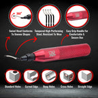 AFA Tooling - Deburring Tool with 41 High Speed Steel Blades - Works on Metal, Resin, PVC Pipes, Copper, Plastic and 3D Printed Edges - Plumbing & 3D Printing Burr Removal Reamer Tool