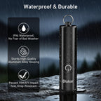Blukar 2 Pack Rechargeable EDC Flashlight, 360L Mini Keychain Flash Light with 3 Lighting Modes, Memory Function, Waterproof, Compact and Portable Pocket Light for Everyday Carry, Emergency, Camping
