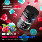 NSF Certified Creatine Gummy 5g - Creatine Monohydrate Gummies for Men & Women. Boost Focus,Strength, and Endurance, Anti-Melting Formula, Vegan, Gluten-Free, Non-GMO,(Raspberry & Blueberry 135 ct)