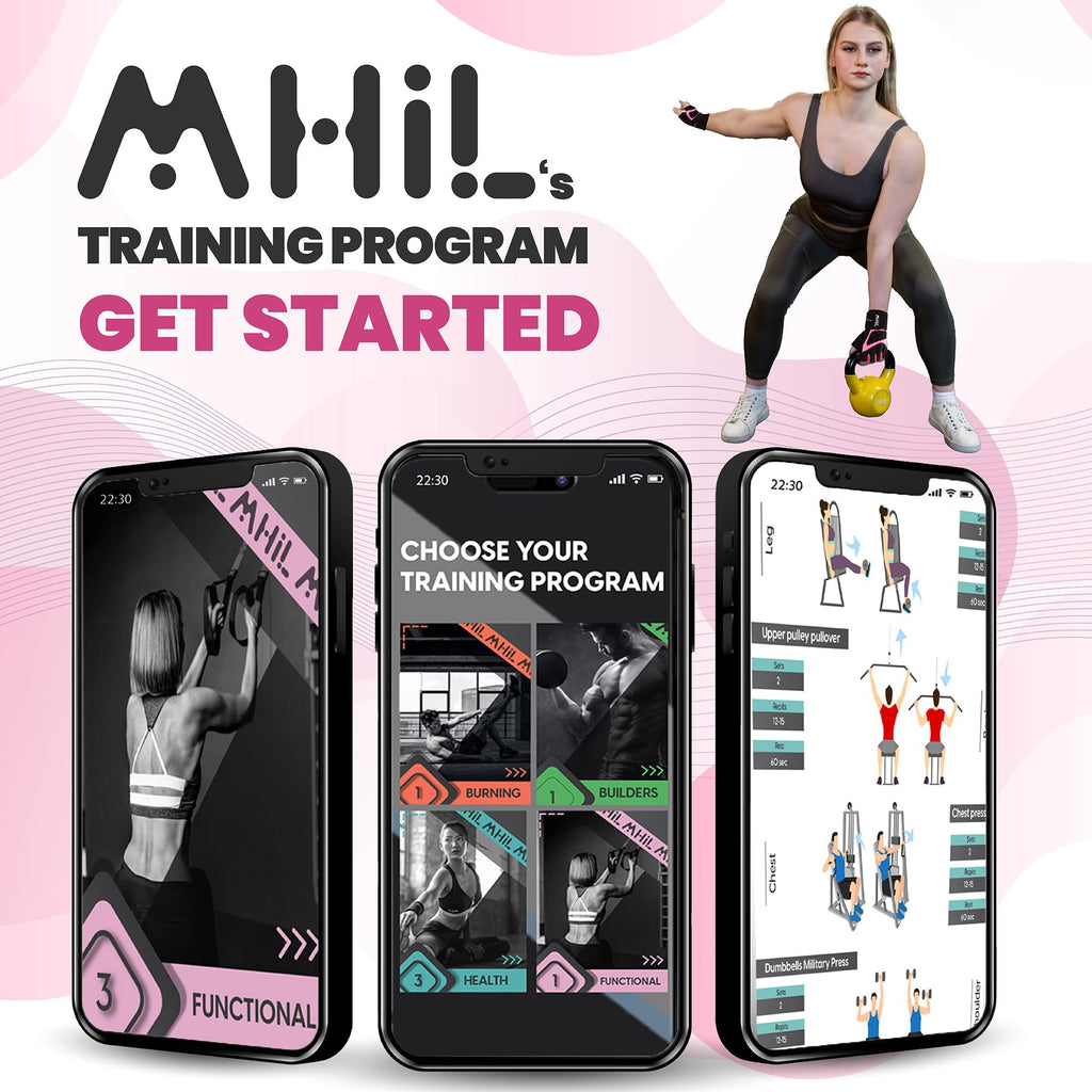 MhIL Workout Gloves for Women ��� Breathable Gym Gloves for Women with Palm Protection and Enhanced Grip ��� Padded Weight Lifting Glove for Womens with Wrist Wraps Support Weightlifting Exercise Cycling