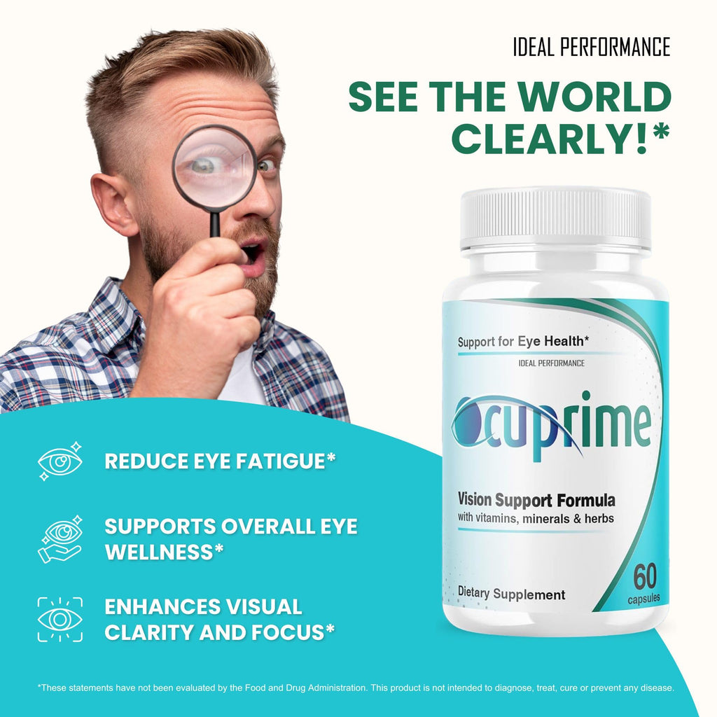 IDEAL PERFORMANCE (2 Pack) Ocuprime for Eyes Supplement Vision Pills (120 Capsules)