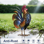 Mloarts Metal Rooster Garden Statue