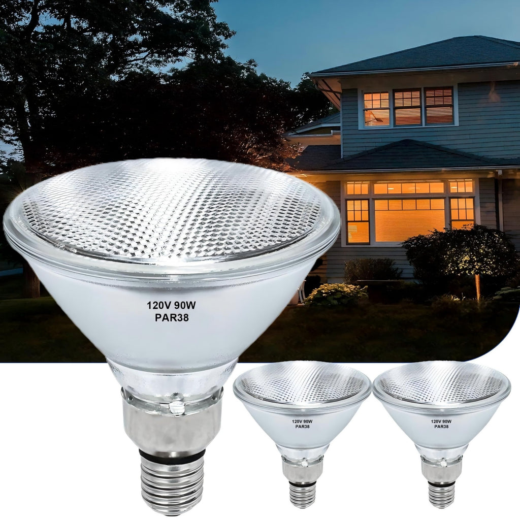 Lachesan PAR38 Halogen Flood Light Bulbs 90W 2 Pcs, Fit for Indoor Outdoor