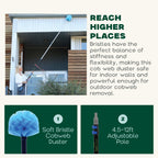 EVERSPROUT Twist-On Cobweb Duster (Soft Bristles) | Indoor & Outdoor use Brush Attachment | Fits Standard 3/4 inch Threaded Poles | Brush Only (Pole Sold Separately) | Spider Cobweb Duster Head